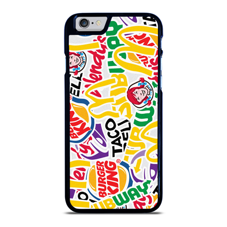 FAST FOOD BRAND STICKER BOMB iPhone 6 / 6S Case Cover