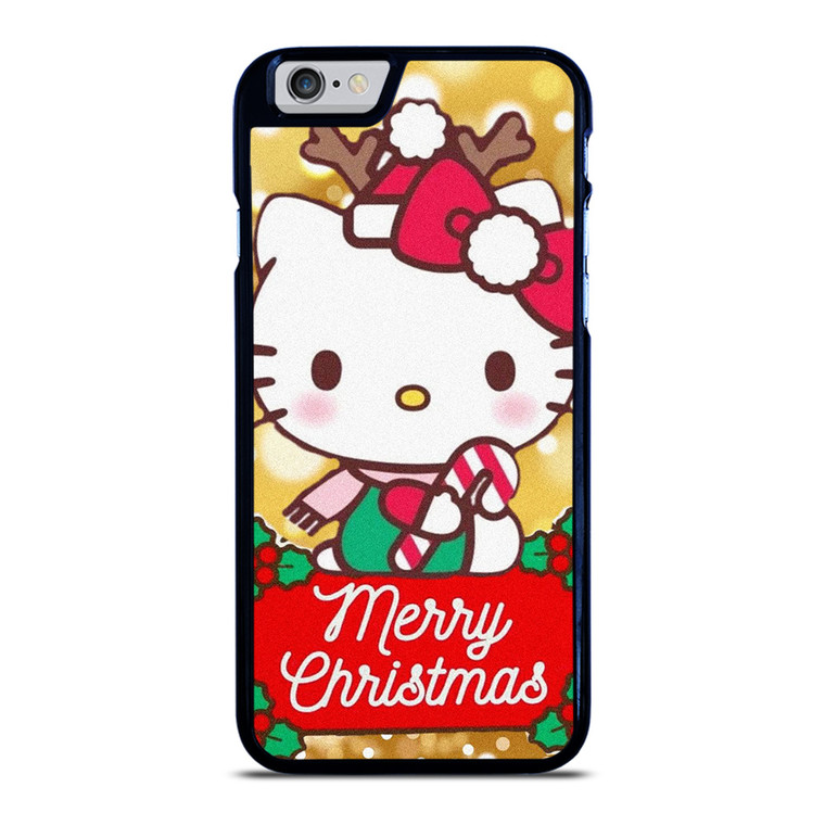 HELLO KITTY MERRY CHRISTMAS GOLD iPhone 6 / 6S Case Cover