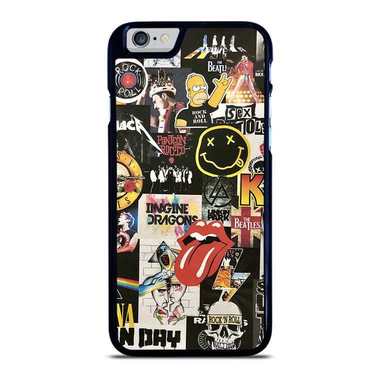 ROCK AND ROLL BAND COLLAGE iPhone 6 / 6S Case Cover