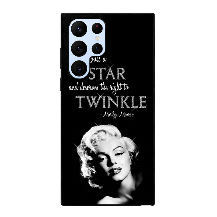 MARILYN MONROE BLACK QUOTES Samsung Galaxy S22 Ultra Case Cover