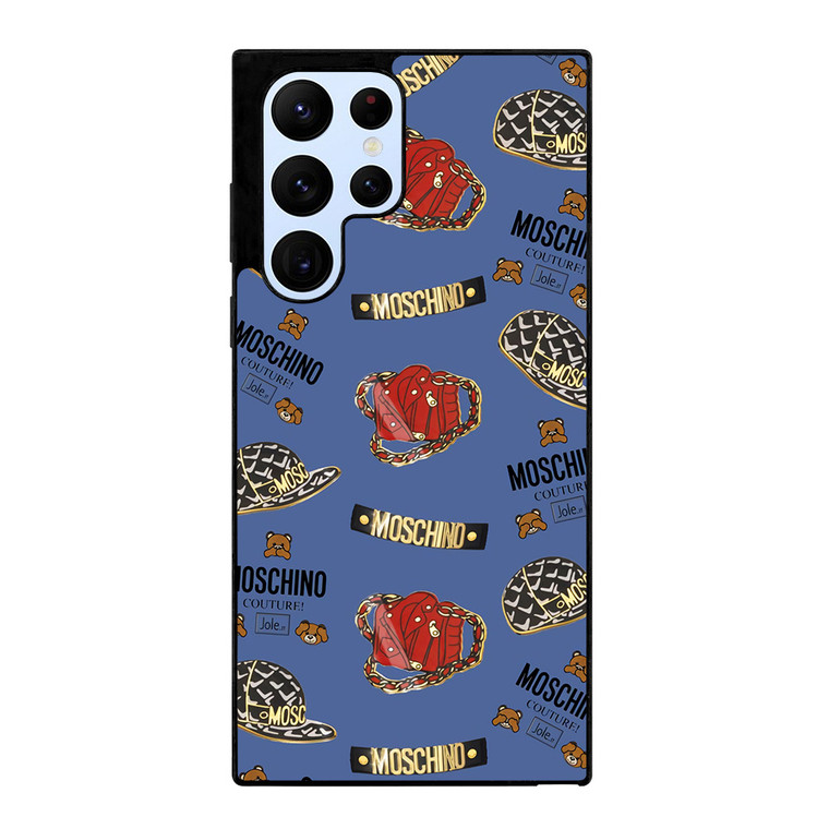 MOSCHINO BEAR COUTURE PATTERN Samsung Galaxy S22 Ultra Case Cover