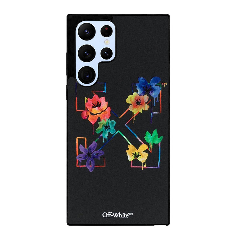 OFF WHITE COLORFUL FLOWER Samsung Galaxy S22 Ultra Case Cover