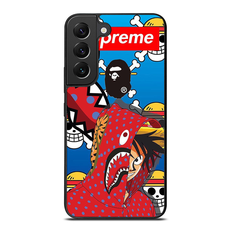 LUFFY ONE PIECE SUPREME BAPE Samsung Galaxy S22 Plus Case Cover
