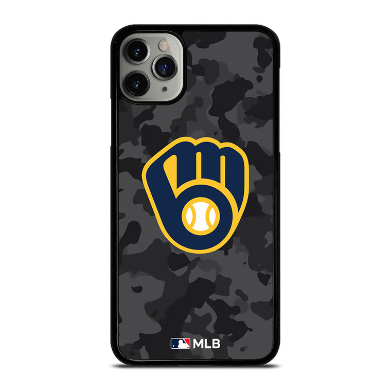 MILWAUKEE BREWERS BASEBALL BLACK CAMO iPhone 11 Pro Max Case Cover MILWAUKEE BREWERS BASEBALL BLACK CAMO iPhone 11 Pro Max Case Cover