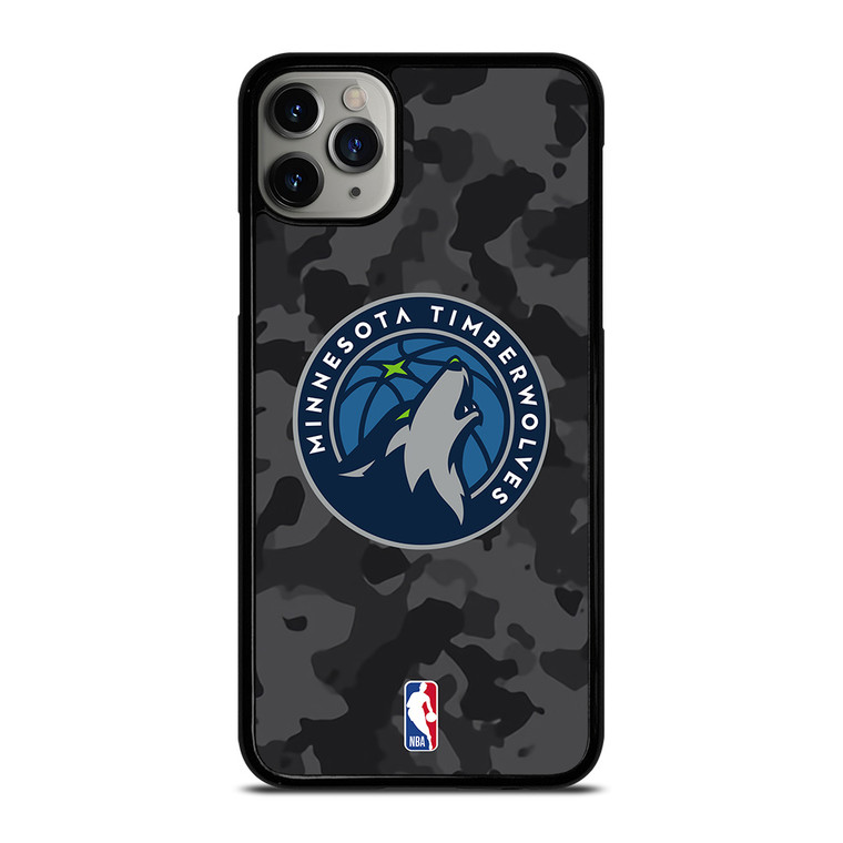 MINNESOTA TIMBERWOLVES BLACK CAMO iPhone 11 Pro Max Case Cover