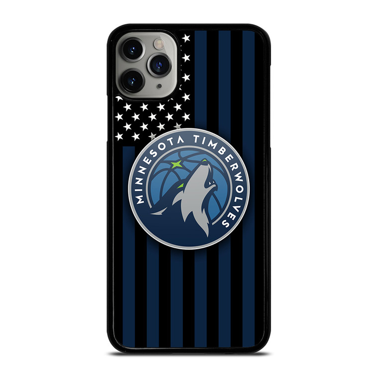 MINNESOTA TIMBERWOLVES NBA USA FLAG iPhone 11 Pro Max Case Cover