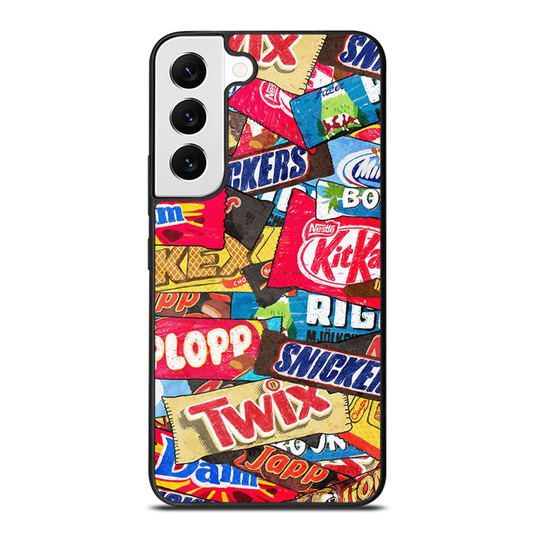 CHOCOLATE WAFER SNACK COLLAGE Samsung Galaxy S22 Case Cover