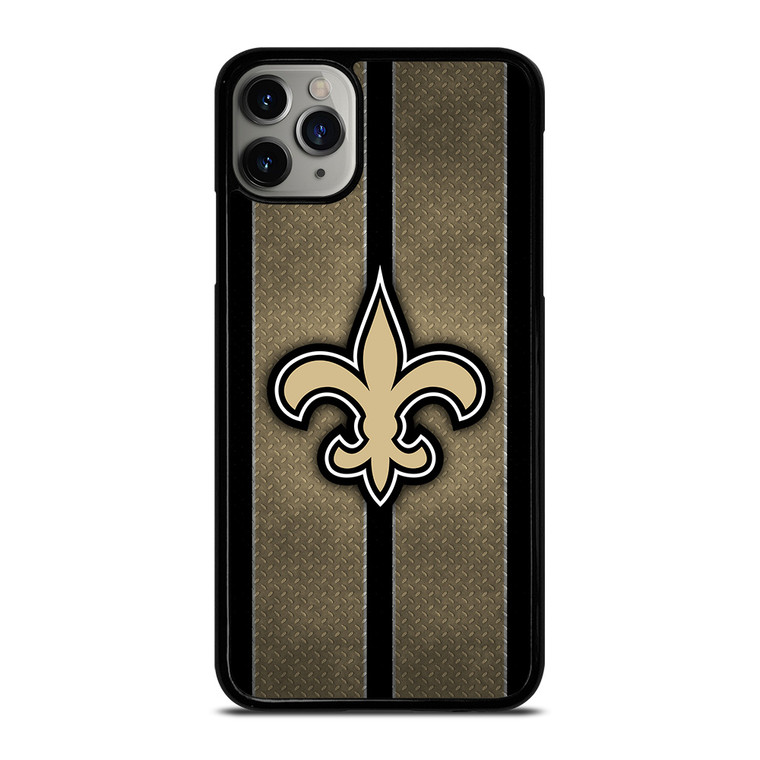 NEW ORLEANS SAINTS NFL METAL STRIPE iPhone 11 Pro Max Case Cover