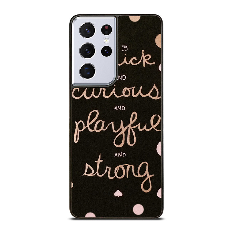 KATE SPADE NEW YORK QUOTES POLKADOT Samsung Galaxy S21 Ultra Case Cover