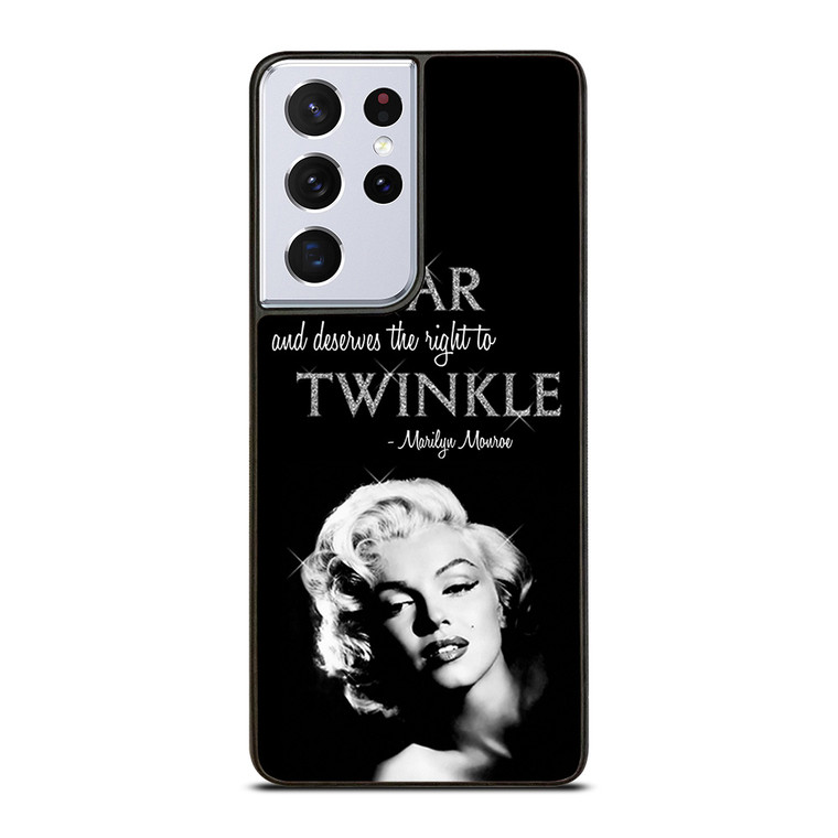 MARILYN MONROE BLACK QUOTES Samsung Galaxy S21 Ultra Case Cover