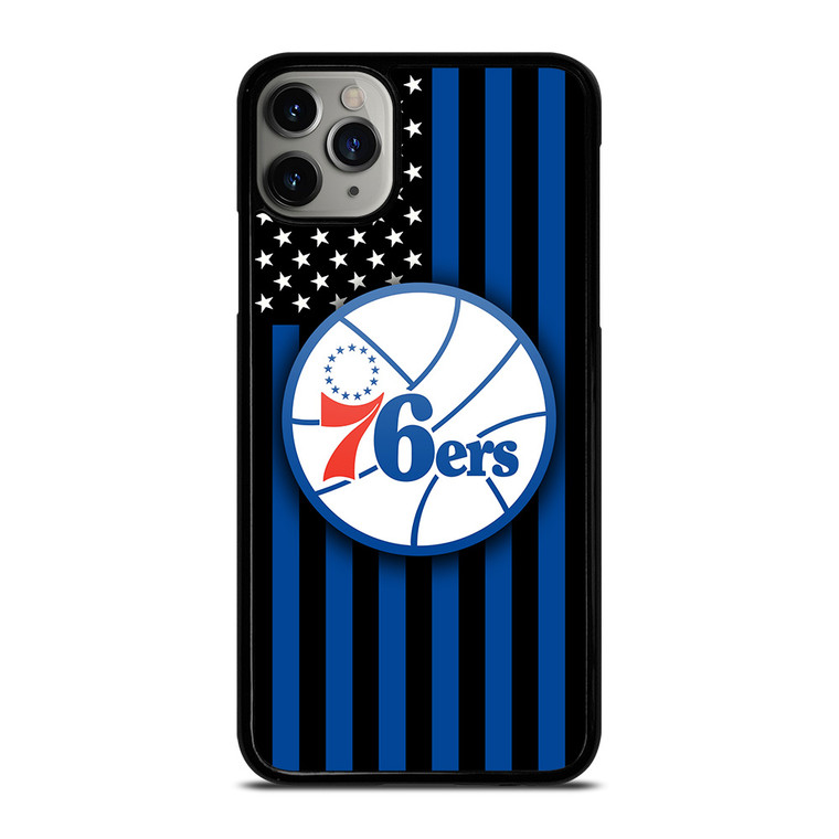 PHILADELPHIA 76ERS NBA USA FLAG iPhone 11 Pro Max Case Cover