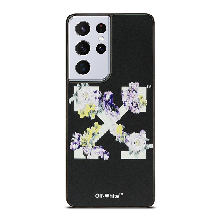 OFF WHITE FLORAL LOGO Samsung Galaxy S21 Ultra Case Cover