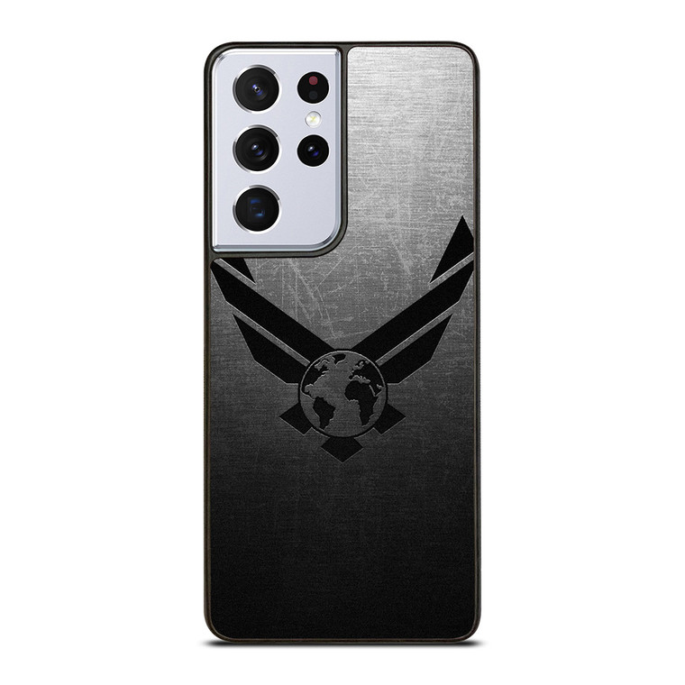 USAF UNITED STATES AIR FORCES LOGO METAL Samsung Galaxy S21 Ultra Case Cover