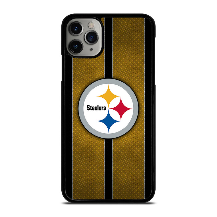 PITTSBURGH STEELERS NFL METAL STRIPE iPhone 11 Pro Max Case Cover