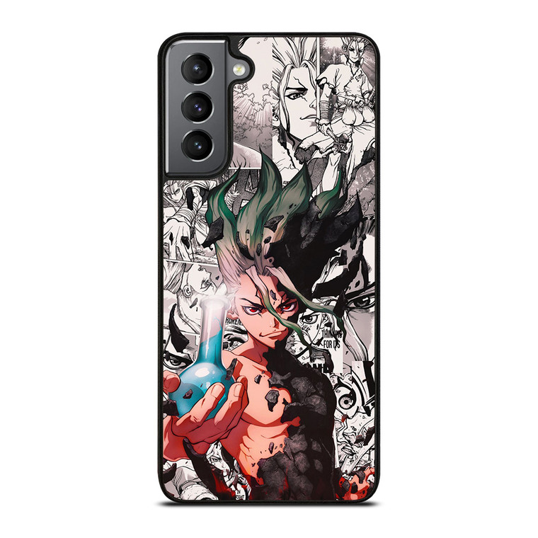 DR STONE ANIME BLACK WHITE Samsung Galaxy S21 Plus Case Cover