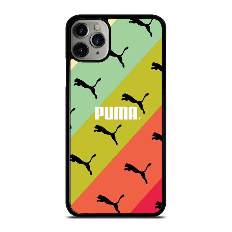 PUMA LOGO STRIPE PATTERN iPhone 11 Pro Max Case Cover