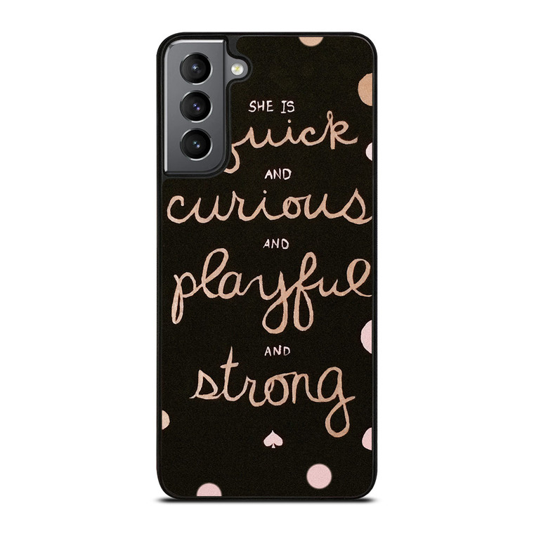 KATE SPADE NEW YORK QUOTES POLKADOT Samsung Galaxy S21 Plus Case Cover