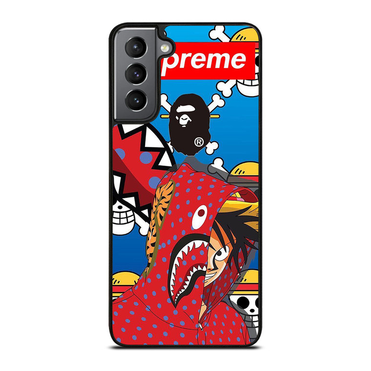 LUFFY ONE PIECE SUPREME BAPE Samsung Galaxy S21 Plus Case Cover