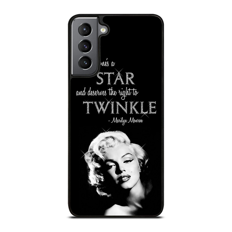 MARILYN MONROE BLACK QUOTES Samsung Galaxy S21 Plus Case Cover