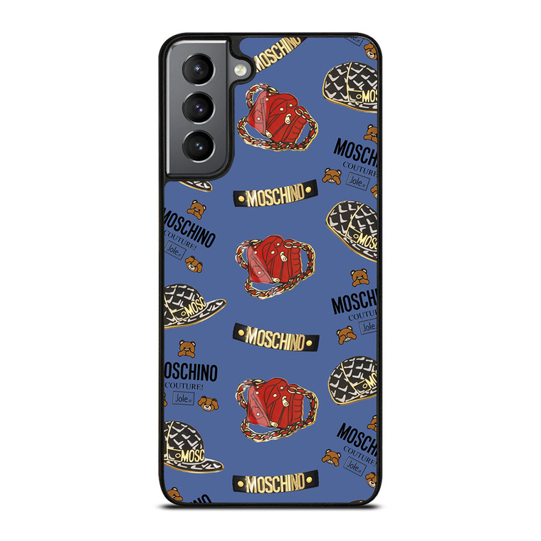 MOSCHINO BEAR COUTURE PATTERN Samsung Galaxy S21 Plus Case Cover