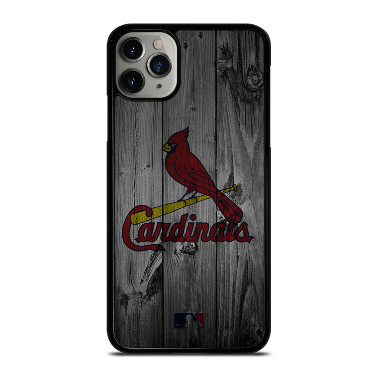 SAINT LOUIS CARDINALS BASEBALL MLB WOOD LOGO iPhone 11 Pro Max Case Cover