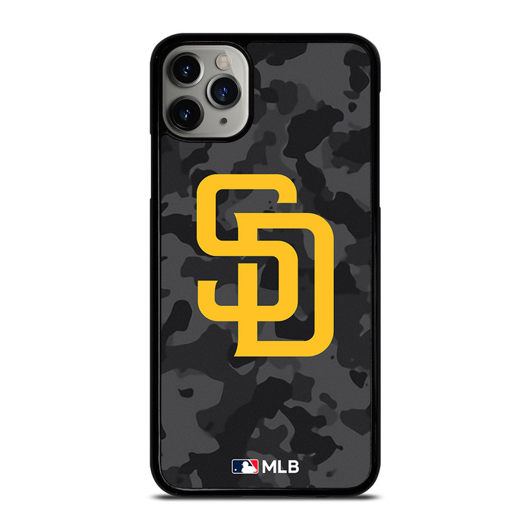 SAN DIEGO PADRES BASEBALL BLACK CAMO iPhone 11 Pro Max Case Cover