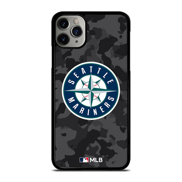 SEATTLE MARINERS BASEBALL BLACK CAMO iPhone 11 Pro Max Case Cover