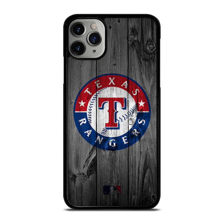TEXAS RANGERS BASEBALL MLB WOOD LOGO iPhone 11 Pro Max Case Cover