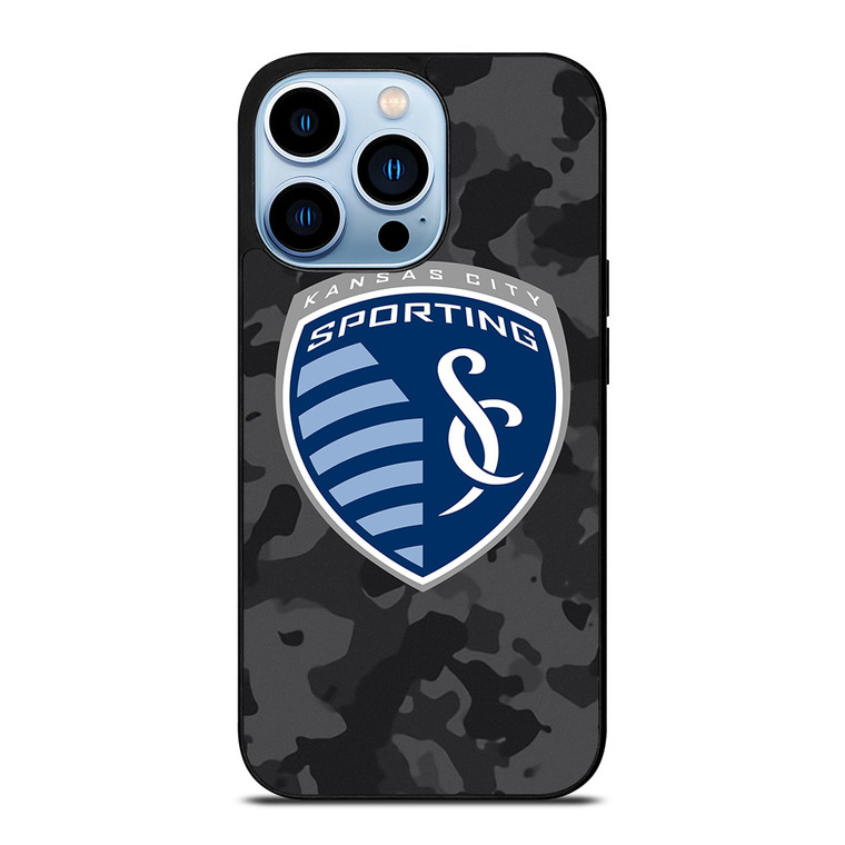 SPORTING KANSAS CITY MLS BLACK CAMO iPhone 13 Pro Max Case Cover