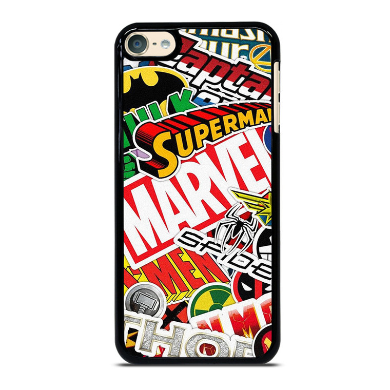 DC MARVEL SUPERHERO COLLAGE iPod Touch 6 Case Cover