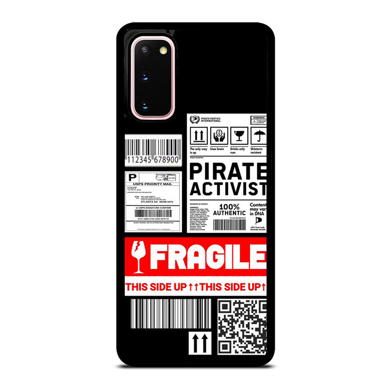 FRAGILE STAMP BARCODE LABELS Samsung Galaxy S20 Case Cover