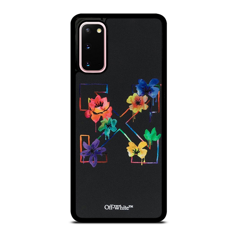 OFF WHITE COLORFUL FLOWER Samsung Galaxy S20 Case Cover