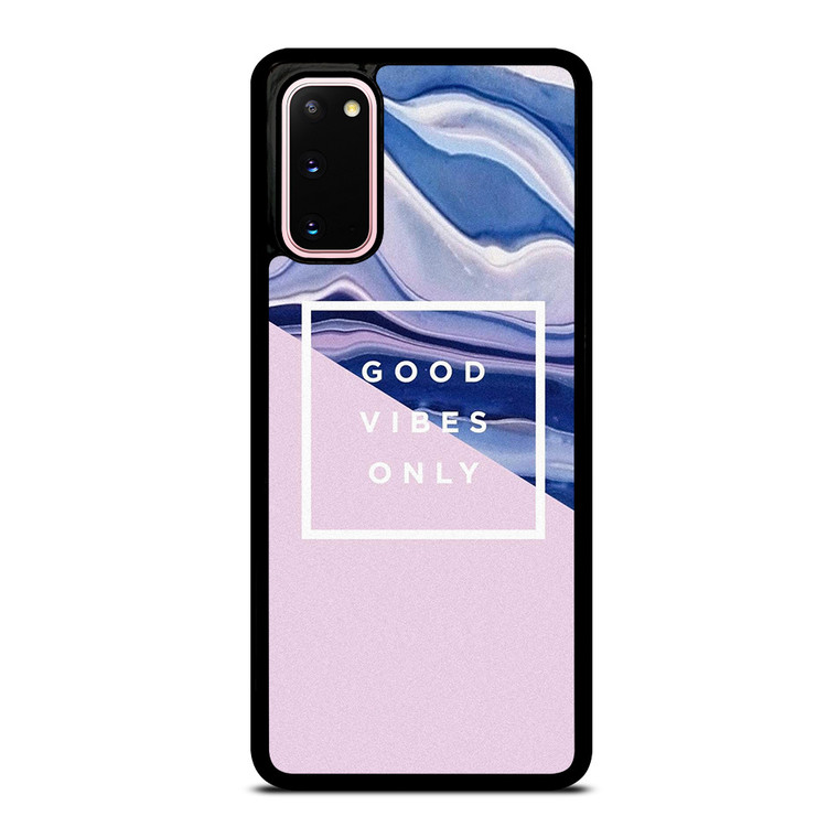 TUMBLR GOOD VIBES ONLY PINK MARBLE Samsung Galaxy S20 Case Cover