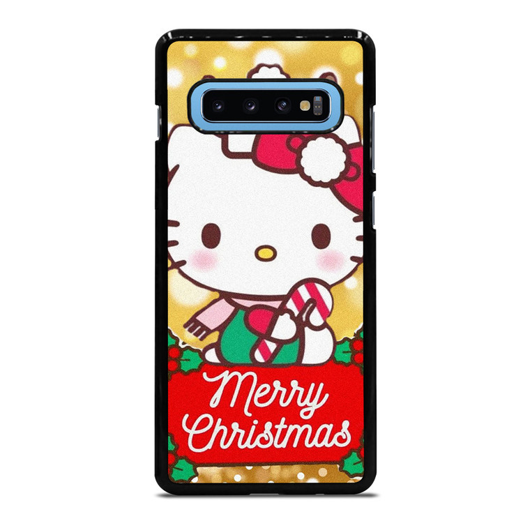 HELLO KITTY MERRY CHRISTMAS GOLD Samsung Galaxy S10 Plus Case Cover