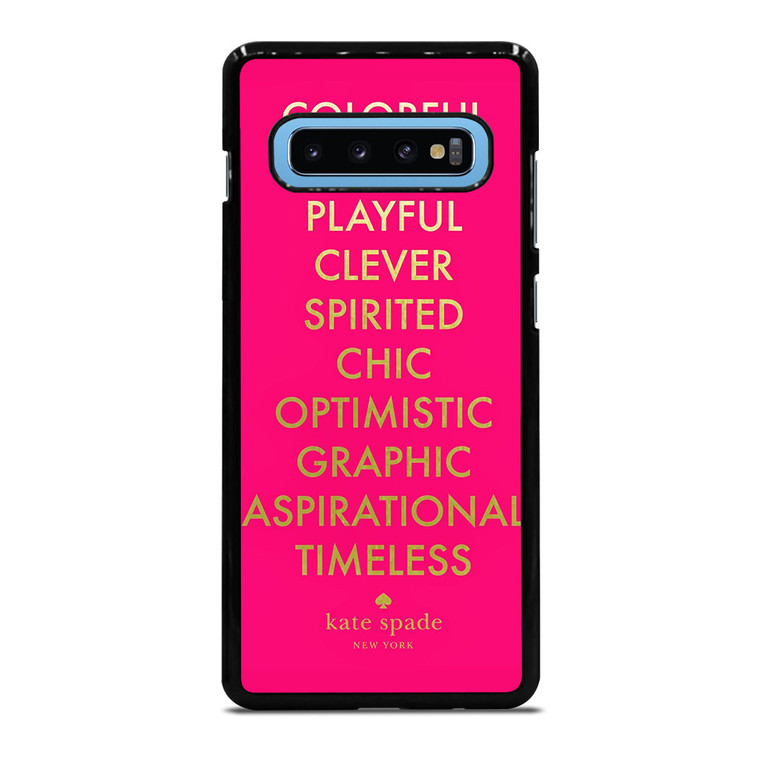 KATE SPADE NEW YORK QUOTES PINK Samsung Galaxy S10 Plus Case Cover