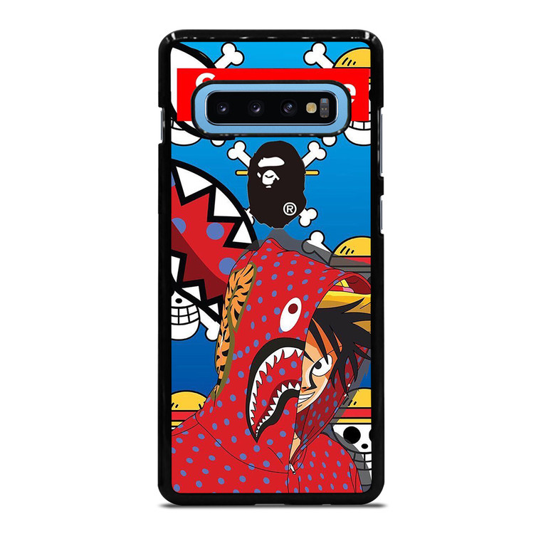 LUFFY ONE PIECE SUPREME BAPE Samsung Galaxy S10 Plus Case Cover