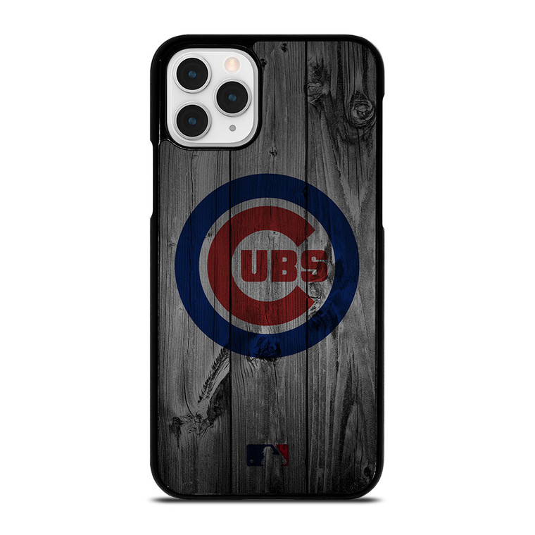 CHICAGO CUBS BASEBALL MLB WOOD LOGO iPhone 11 Pro Case Cover