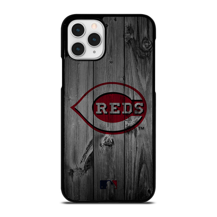 CINCINNATI REDS BASEBALL MLB WOOD LOGO iPhone 11 Pro Case Cover