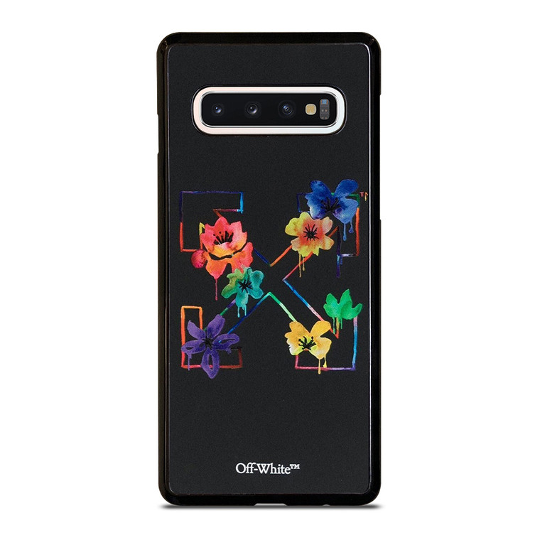 OFF WHITE COLORFUL FLOWER Samsung Galaxy S10 Case Cover