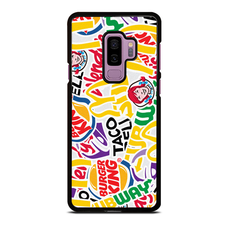 FAST FOOD BRAND STICKER BOMB Samsung Galaxy S9 Plus Case Cover