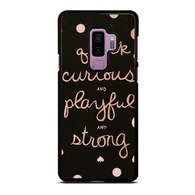 KATE SPADE NEW YORK QUOTES POLKADOT Samsung Galaxy S9 Plus Case Cover