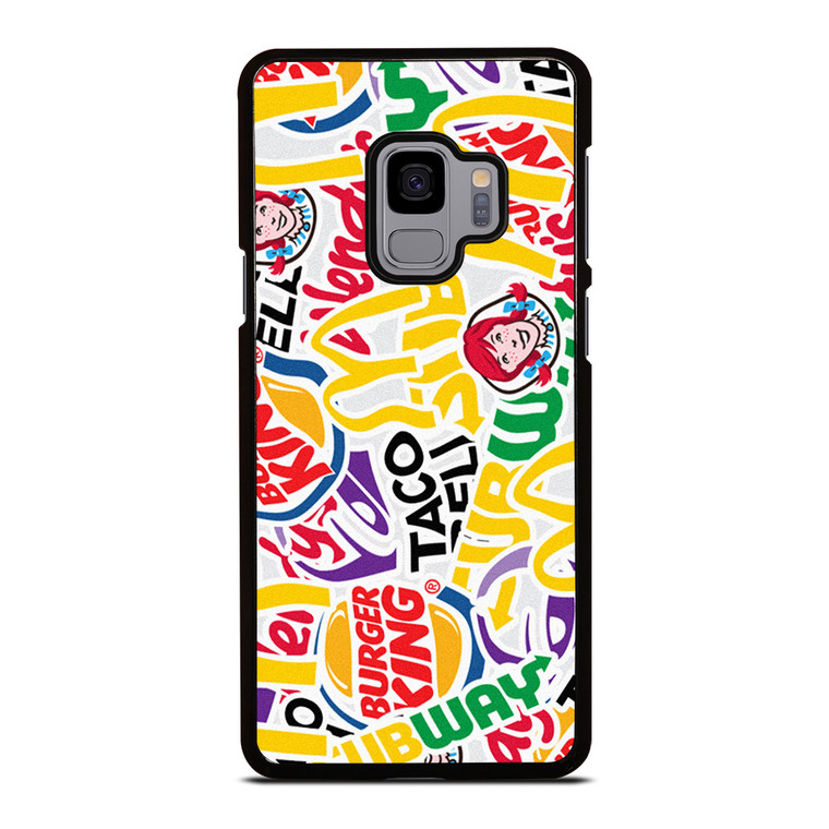 FAST FOOD BRAND STICKER BOMB Samsung Galaxy S9 Case Cover