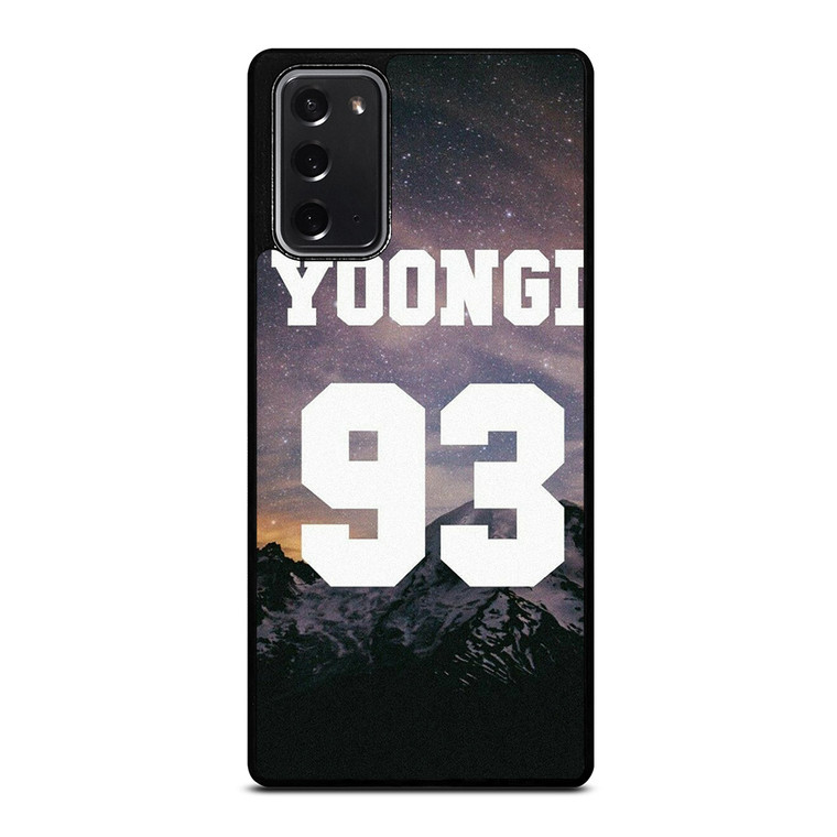 BTS BANGTAN BOYS SUGA 93 COOL Samsung Galaxy Note 20 Case Cover