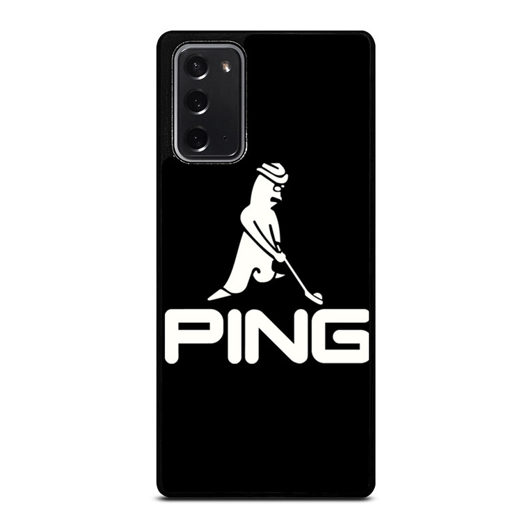 PING GOLF BLACK LOGO Samsung Galaxy Note 20 Case Cover