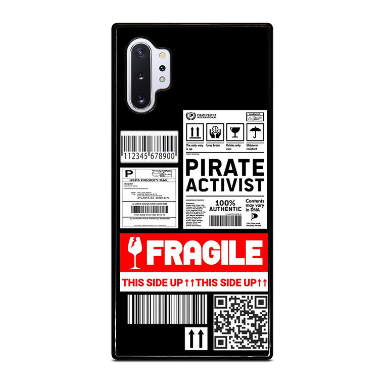 FRAGILE STAMP BARCODE LABELS Samsung Galaxy Note 10 Plus Case Cover