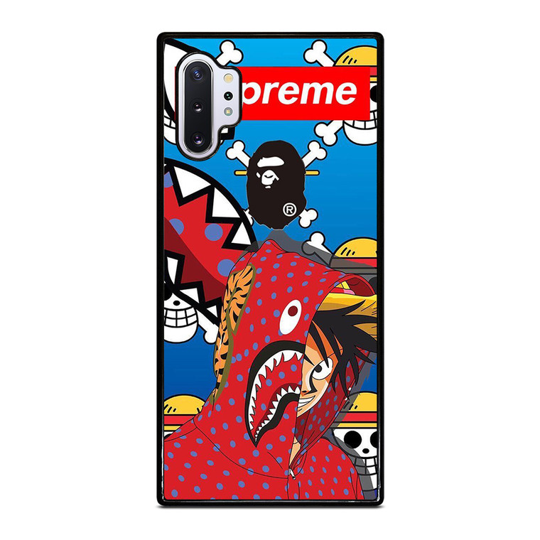 LUFFY ONE PIECE SUPREME BAPE Samsung Galaxy Note 10 Plus Case Cover
