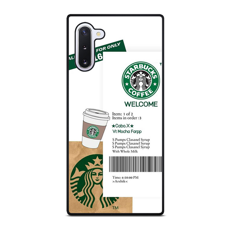STARBUCKS COFFEE BILLS Samsung Galaxy Note 10 Case Cover