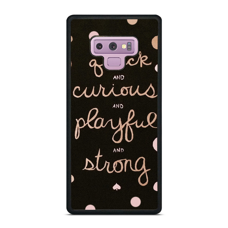 KATE SPADE NEW YORK QUOTES POLKADOT Samsung Galaxy Note 9 Case Cover