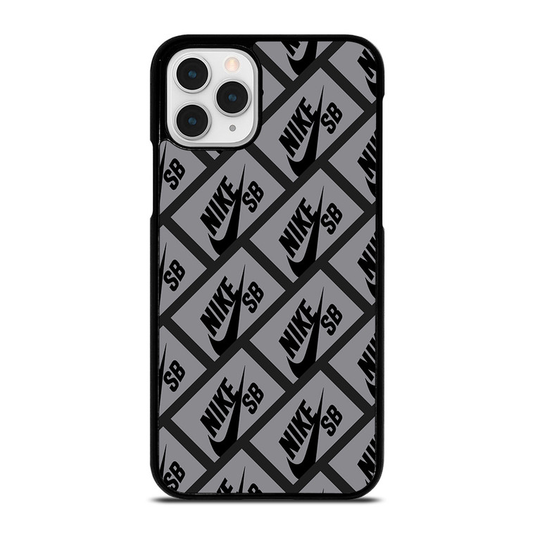 NIKE SB SKATEBOARD BOX PATTERN GREY iPhone 11 Pro Case Cover