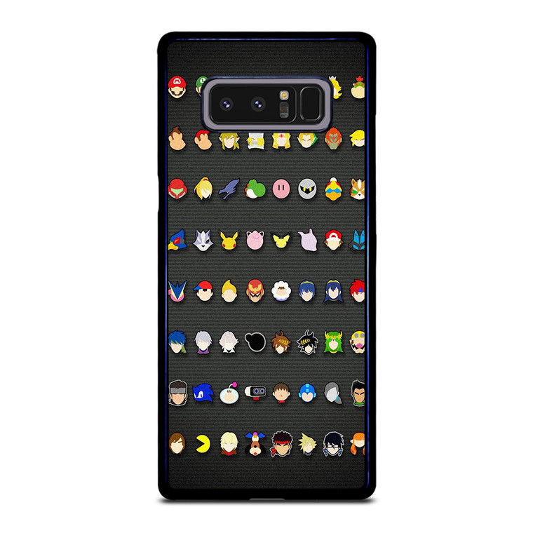 SUPER SMASH BROS ALL ICON Samsung Galaxy Note 8 Case Cover